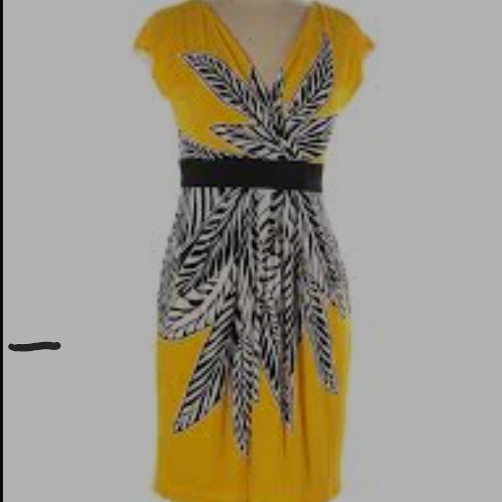 Maggy London flattering yellow dress, new